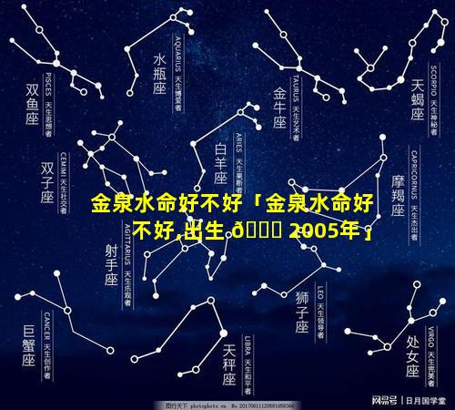 金泉水命好不好「金泉水命好不好,出生 🍁 2005年」